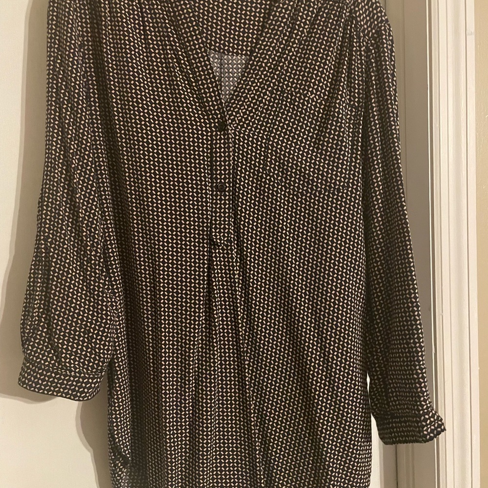 Fun 2 Fun Black and White Geometric Shirt